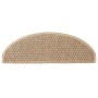 Alfombra autoadhesiva escalera sisal 30 uds 65x21x4 cm arena