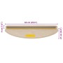 Alfombra autoadhesiva escalera sisal 30 uds 65x21x4 cm arena