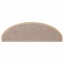 Alfombra autoadhesiva escalera sisal 30 uds beige claro