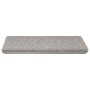 Alfombra autoadhesiva escalera sisal 30 uds 65x21x4 cm plateado