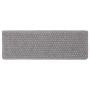 Alfombra autoadhesiva escalera sisal 30 uds 65x21x4 cm plateado
