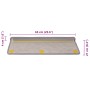 Alfombra autoadhesiva escalera sisal 30 uds 65x21x4 cm plateado