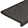 Alfombra autoadhesiva escalera sisal 30 uds 65x21x4cm antracita