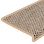 Alfombra autoadhesiva escalera sisal 30 uds beige claro