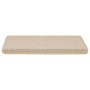 Alfombra autoadhesiva escalera sisal 30 uds 65x21x4 cm Berber