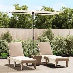 Gartenschirm mit sandweißem Aluminiummast 180x110cm von vidaXL, Sonnenschirme - Ref: Foro24-47329, Preis: 41,61 €, Rabatt: %