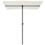 Gartenschirm mit sandweißem Aluminiummast 180x110cm von vidaXL, Sonnenschirme - Ref: Foro24-47329, Preis: 42,42 €, Rabatt: %