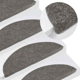 Alfombrilla autoadhesiva escalera 20 uds gris 56x17x3 cm