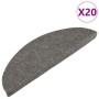 Alfombrilla autoadhesiva escalera 20 uds gris 56x17x3 cm