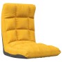 Tumbona de suelo plegable de tela amarillo mostaza