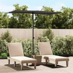 Anthrazitgrauer Gartenschirm mit Aluminiumstange, 180 x 110 cm von vidaXL, Sonnenschirme - Ref: Foro24-47330, Preis: 41,61 €,...