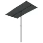 Sombrilla de jardín palo de aluminio gris antracita 180x110 cm de vidaXL, Sombrillas - Ref: Foro24-47330, Precio: 42,42 €, De...