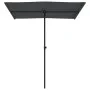 Sombrilla de jardín palo de aluminio gris antracita 180x110 cm de vidaXL, Sombrillas - Ref: Foro24-47330, Precio: 42,42 €, De...