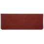 Alfombrilla autoadhesiva escalera 30 uds rojo 65x22,5x3,5 cm
