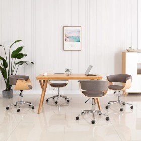 Sillas de comedor giratorias 4 unidades tela taupe Sillas de comedor giratorias 4 unidades tela taupe