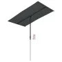 Sombrilla de jardín palo de aluminio gris antracita 180x110 cm de vidaXL, Sombrillas - Ref: Foro24-47330, Precio: 42,42 €, De...