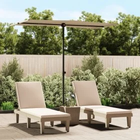 Garden umbrella with taupe gray aluminum pole 180x110 cm by vidaXL, Umbrellas - Ref: Foro24-47331, Price: 41,61 €, Discount: %
