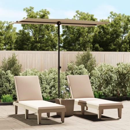 Garden umbrella with taupe gray aluminum pole 180x110 cm by vidaXL, Umbrellas - Ref: Foro24-47331, Price: 46,28 €, Discount: %