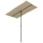 Sombrilla de jardín con palo de aluminio gris taupe 180x110 cm de vidaXL, Sombrillas - Ref: Foro24-47331, Precio: 41,55 €, De...