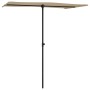 Garden umbrella with taupe gray aluminum pole 180x110 cm by vidaXL, Umbrellas - Ref: Foro24-47331, Price: 46,28 €, Discount: %