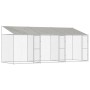 Jaula para perro Plateado 600 x 200 x 256 cm Acero Galvanizado en Casetas y cercados para perros | Comprar online en Foro24