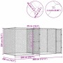 Jaula para perro Plateado 400 x 200 x 200 cm Acero Galvanizado en Casetas y cercados para perros | Comprar online en Foro24