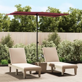 Garden umbrella with burgundy red aluminum pole 180x110cm by vidaXL, Umbrellas - Ref: Foro24-47332, Price: 61,29 €, Discount: %