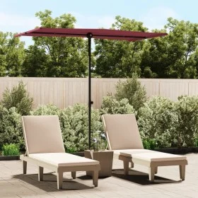 Gartenschirm mit burgunderrotem Aluminiummast 180x110cm von vidaXL, Sonnenschirme - Ref: Foro24-47332, Preis: 47,42 €, Rabatt: %