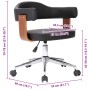 Sillas de comedor giratorias 2 uds madera curvada y cuero negro