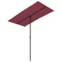 Garden umbrella with burgundy red aluminum pole 180x110cm by vidaXL, Umbrellas - Ref: Foro24-47332, Price: 52,25 €, Discount: %