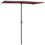Garden umbrella with burgundy red aluminum pole 180x110cm by vidaXL, Umbrellas - Ref: Foro24-47332, Price: 52,25 €, Discount: %