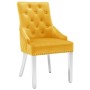 Sillas de comedor 2 unidades de terciopelo amarillo