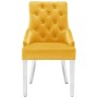 Sillas de comedor 2 unidades de terciopelo amarillo
