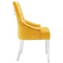 Sillas de comedor 2 unidades de terciopelo amarillo