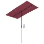 Garden umbrella with burgundy red aluminum pole 180x110cm by vidaXL, Umbrellas - Ref: Foro24-47332, Price: 52,25 €, Discount: %