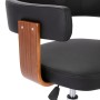 Sillas de comedor 4 uds madera curvada y cuero sintético