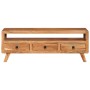 Mueble de TV de madera maciza de acacia 110x30x40 cm en Muebles TV | Comprar online en Foro24