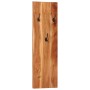 Percheros de pared 2 uds madera maciza de acacia 36x3x110 cm