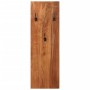 Percheros de pared 2 uds madera maciza de acacia 36x3x110 cm