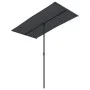 Garden umbrella with black aluminum pole 180x110 cm by vidaXL, Umbrellas - Ref: Foro24-47334, Price: 42,42 €, Discount: %