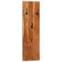 Percheros de pared 2 uds madera maciza de acacia 36x3x110 cm
