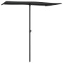 Sombrilla de jardín con palo de aluminio negro 180x110 cm de vidaXL, Sombrillas - Ref: Foro24-47334, Precio: 39,93 €, Descuen...
