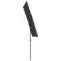 Garden umbrella with black aluminum pole 180x110 cm by vidaXL, Umbrellas - Ref: Foro24-47334, Price: 42,42 €, Discount: %