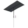 Garden umbrella with black aluminum pole 180x110 cm by vidaXL, Umbrellas - Ref: Foro24-47334, Price: 42,42 €, Discount: %