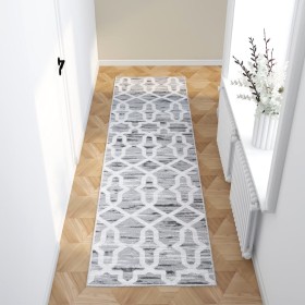 Alfombra de pasillo lavable estampado poliéster 80x300 cm