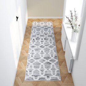 Alfombra de pasillo lavable estampado poliéster 80x300 cm