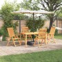 Conjunto de Comedor de Jardín 5 pcs Marrón