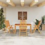Conjunto de Comedor de Jardín 5 pcs Marrón