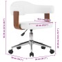 Sillas de comedor giratorias 4 uds madera curvada cuero blanco