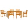 Conjunto de Comedor de Jardín 7 pcs Marrón